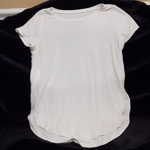 White high cut sides tshirt